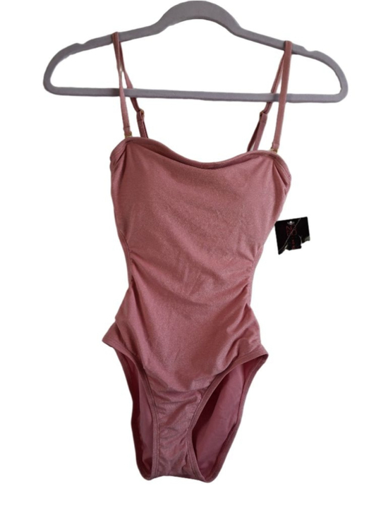No Boundaries Other - No Boundaries Pink Shimmer One Piece Swimsuit XS beachwear sparkle